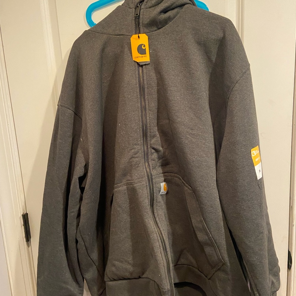 Carhartt Mens Gray zip up hoodie